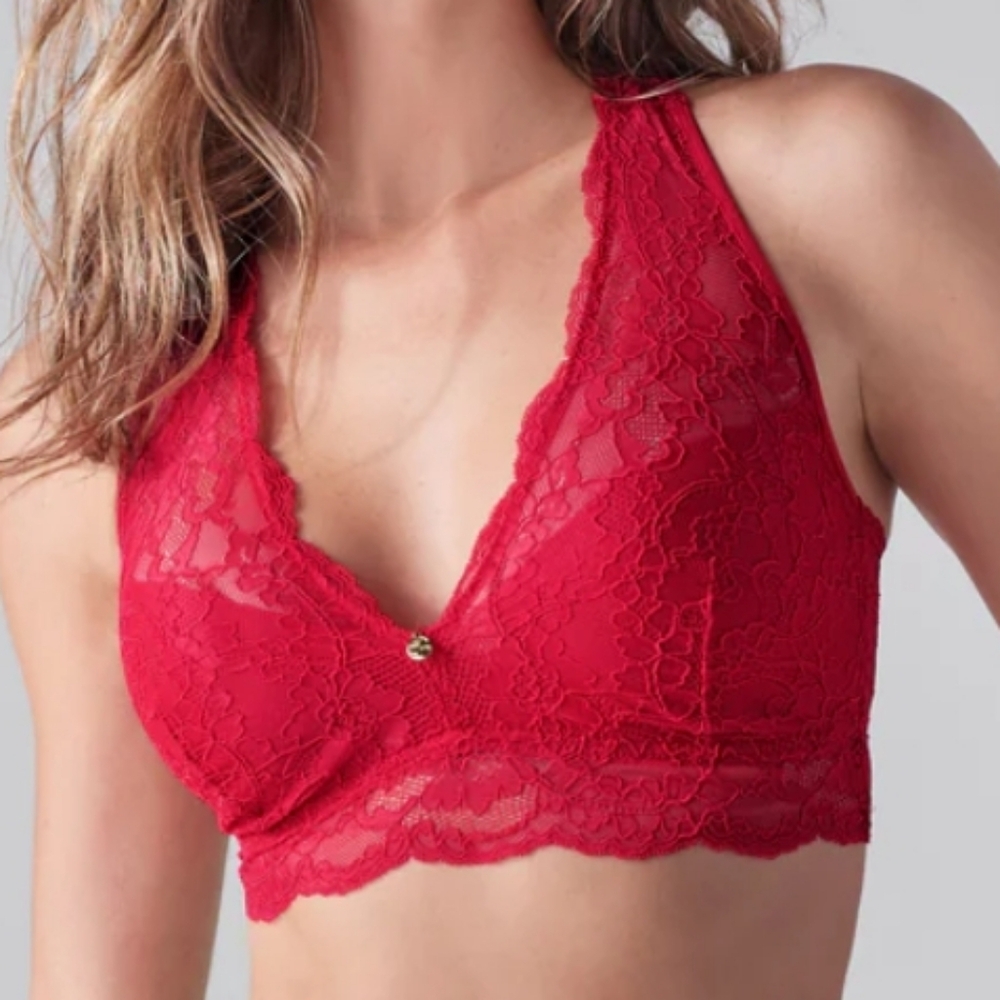 New. Venus Red lace Bralette
